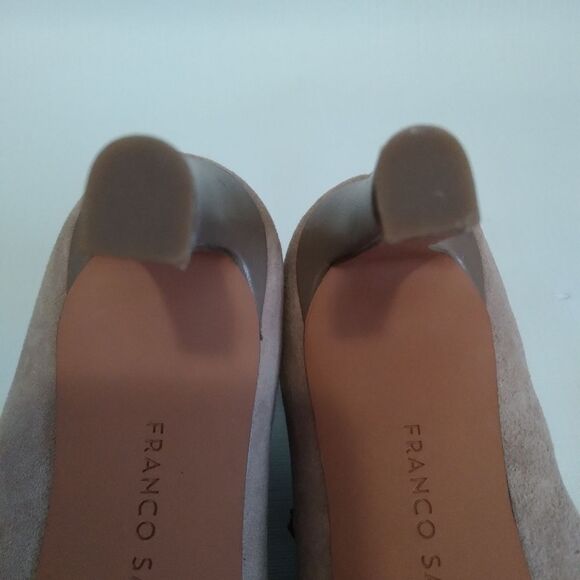 Franco Sarto Serene Tan Leather Suede Stiletto Heel Ankle Booties Women's Size 8 - Picture 14 of 14